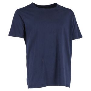 Mr. P. Plain Crewneck T-Shirt in Navy Blue Cotton